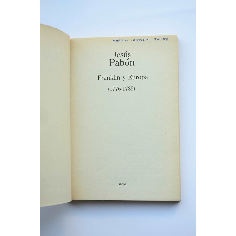 Franklin y Europa (1776-1785)