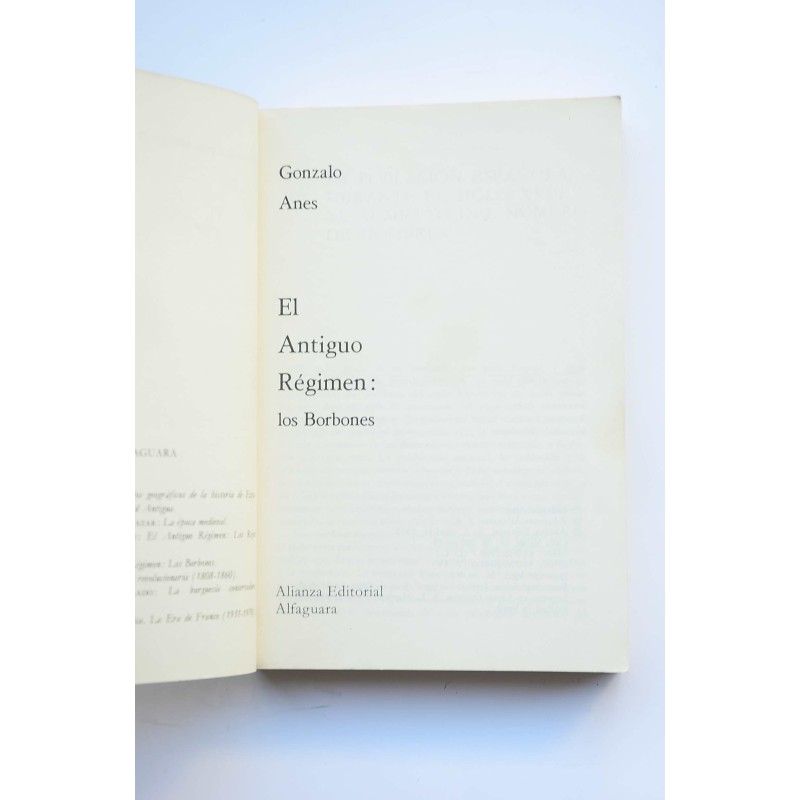 El antiguo régimen: Los Borbones