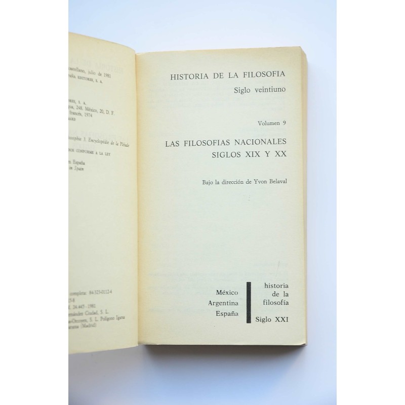 Las filosofías nacionales siglos XIX y XX