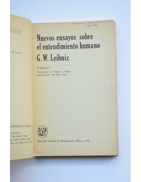 Nuevos ensayos sobre el entendimiento humano