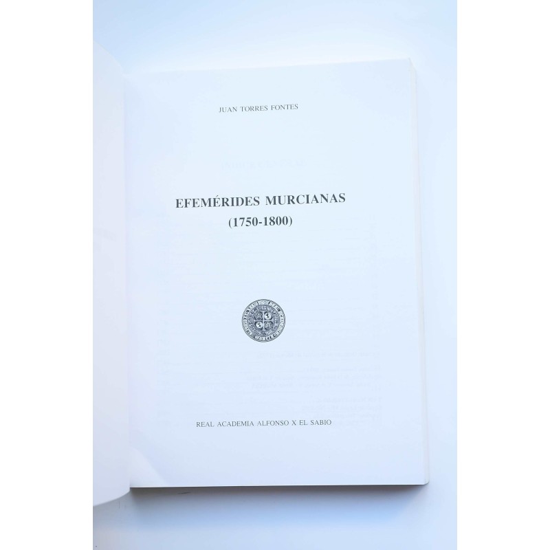 Efemérides murcianas (1750-1800)