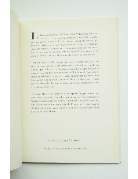 María Chana. Catálogo de exposiciones