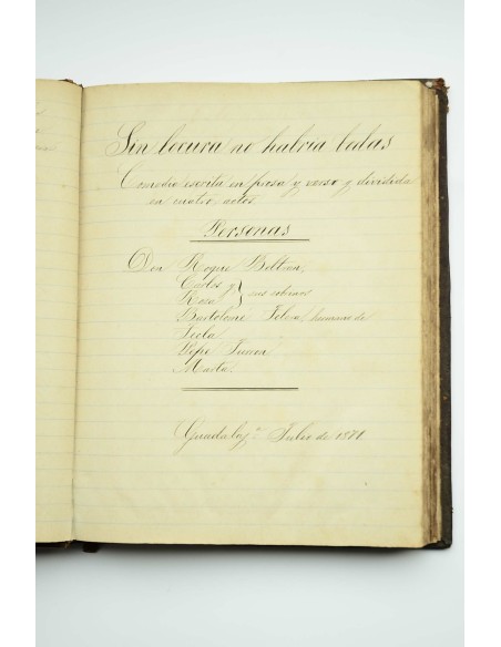 Sin locura no habría boda: comedía - Dos espiritus traviesos: Comedia. Manuscrito