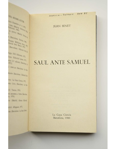 Saúl ante Samuel