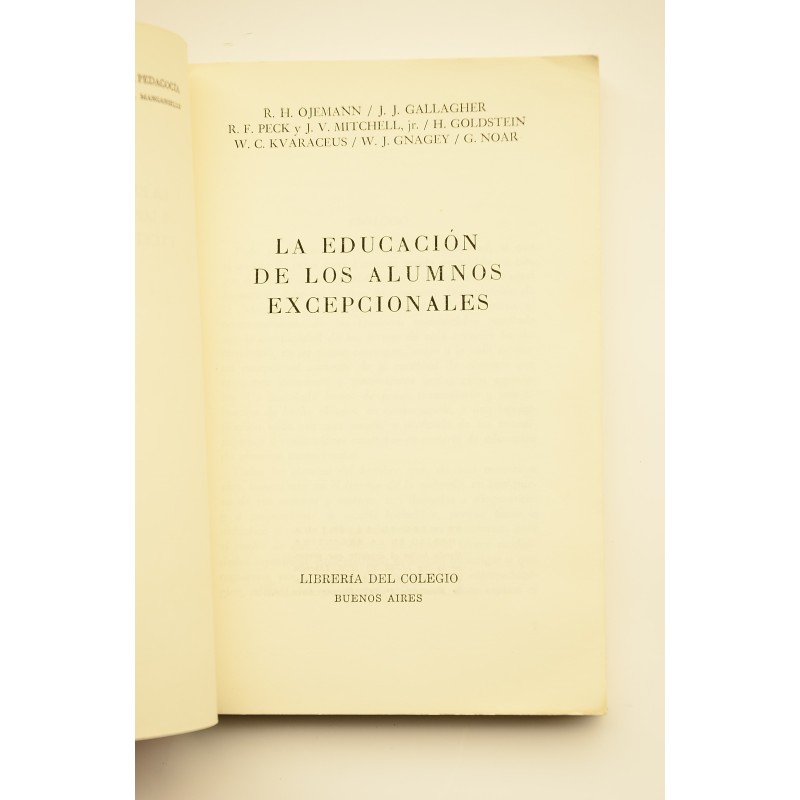 La educación de los alumnos excepcionales