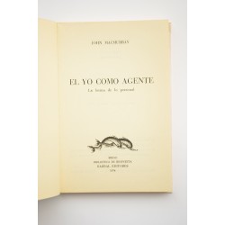El yo como agente. La forma de lo personal 2