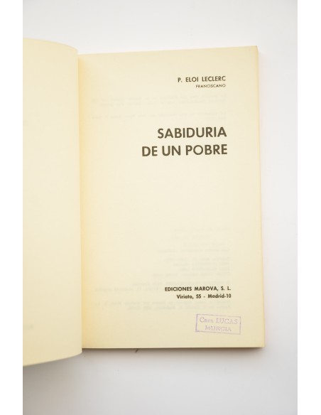 Sabiduría de un pobre