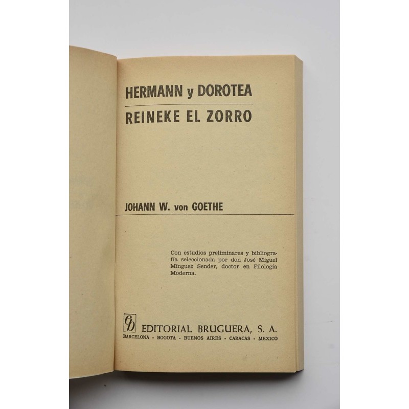 Hermann y Dorotea - Reineke el zorro