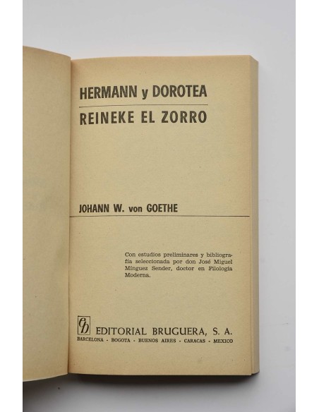 Hermann y Dorotea - Reineke el zorro