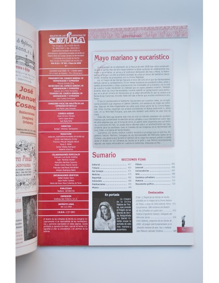 Boletín de la Cofradías de Sevilla. Año XLIX, nº 591, mayo 2008