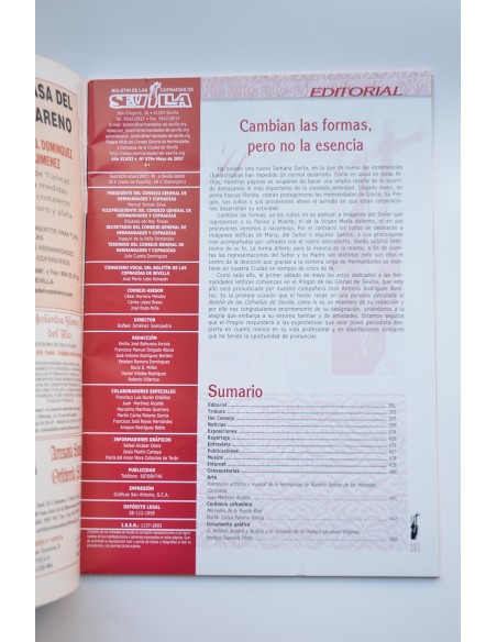 Boletín de la Cofradías de Sevilla. Año XLVIII, nº 579, mayo 2007