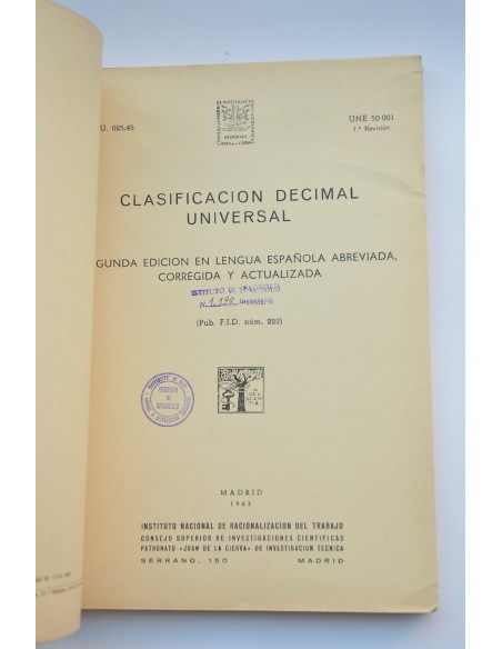 Clasificación Decimal Universal (CDU)