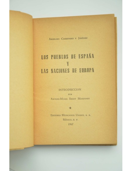 Los pueblos de España y las naciones de Europa