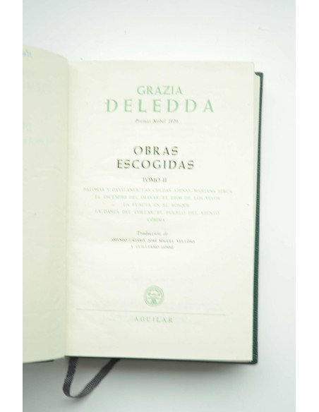Grazia Deledda. Obras escogidas.Tomo II