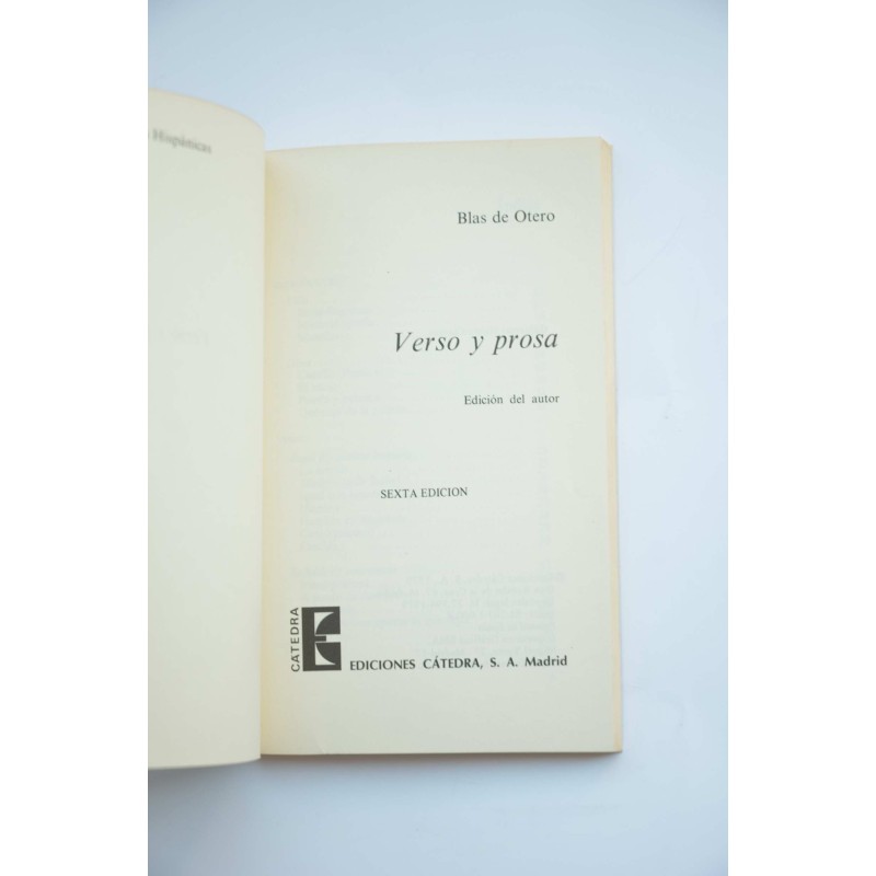 Verso y prosa