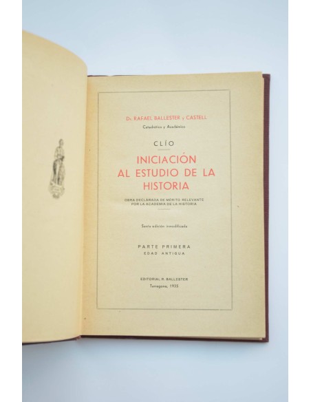 Clío. Iniciación al estudio de la historia. Parte primera. Edad antigua