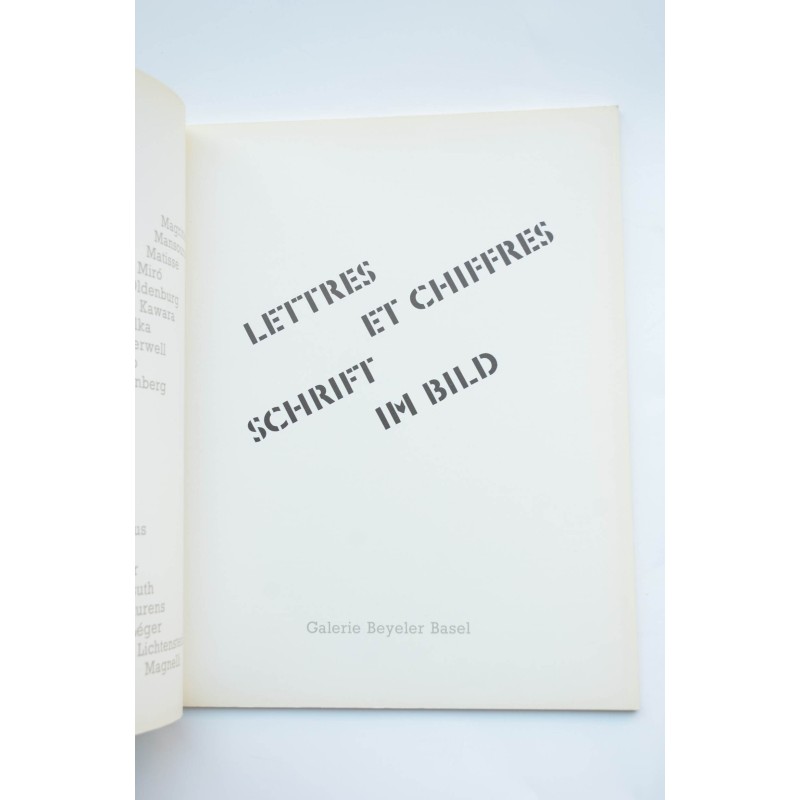 Lettres et chiffres schrift im bild
