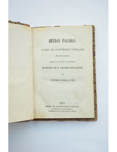 Deudas pagadas : cuadro de costumbres populares