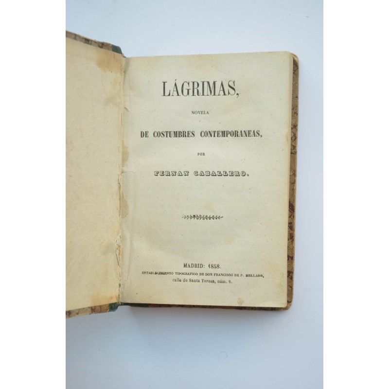 Lágrimas : novela de costumbres contemporáneas