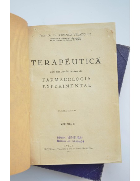 Terapéutica con sus fundamentos de farmacología experimental