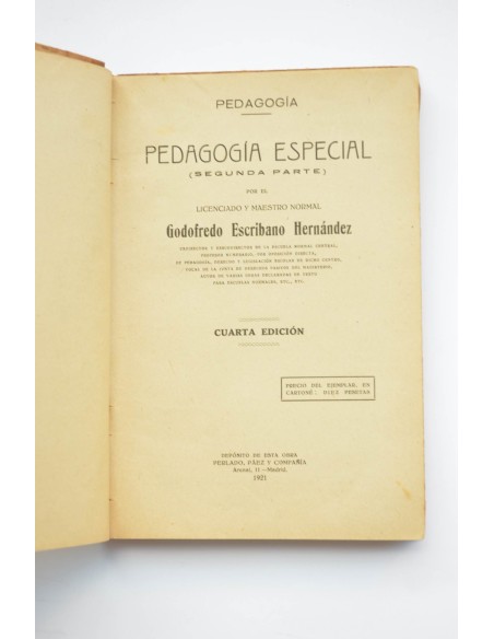 Pedagogía especial. Segunda parte