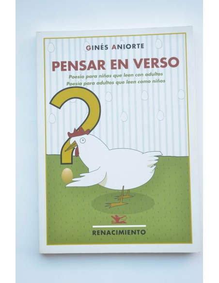 Pensar en verso. Poesía para niños que leen con adultos. Poesía para adultos que leen como niños