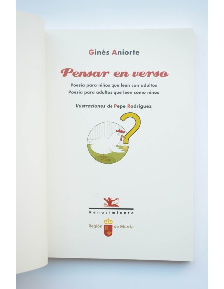 Pensar en verso. Poesía para niños que leen con adultos. Poesía para adultos que leen como niños