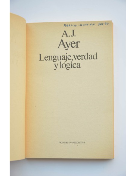 Lenguaje, verdad y lógica