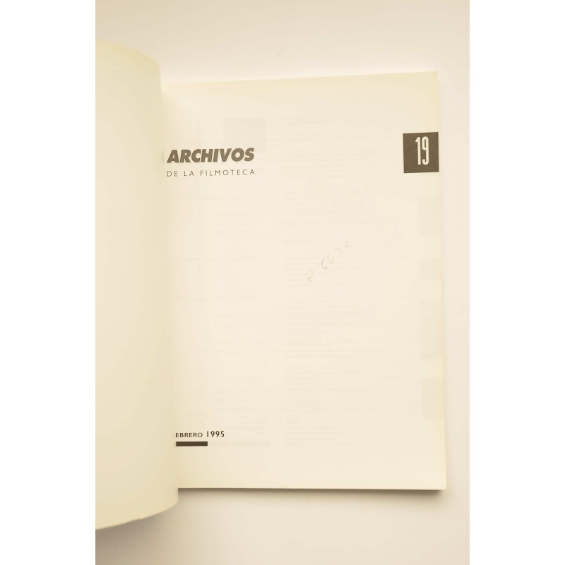 Archivos de la Filmoteca. -- N. 19 (febrero 1995)