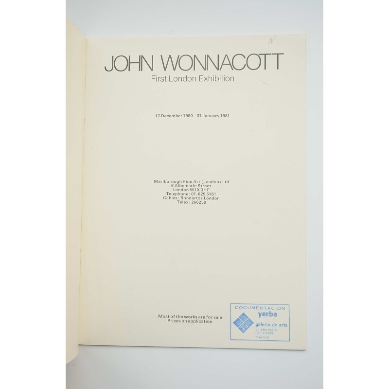 John Wonnacott : catálogo de exposiciones, 1981
