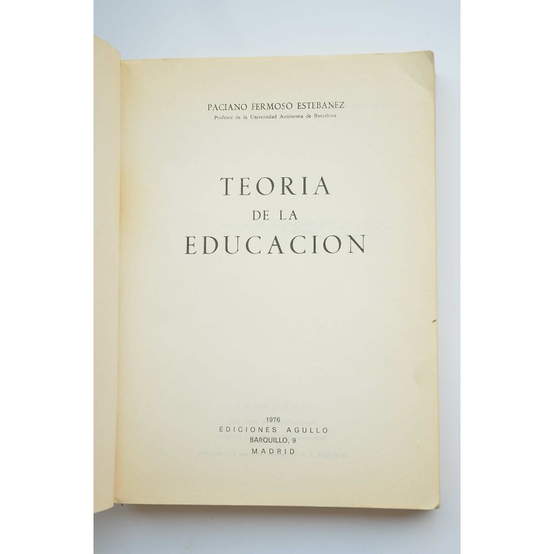 Teoría de la educación