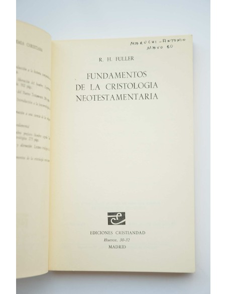 Fundamentos de la Cristología Neotestamentaria