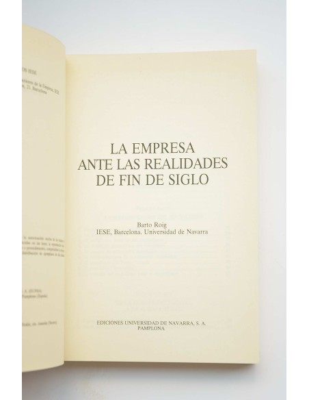 La empresa ante las realidades de fin de siglo