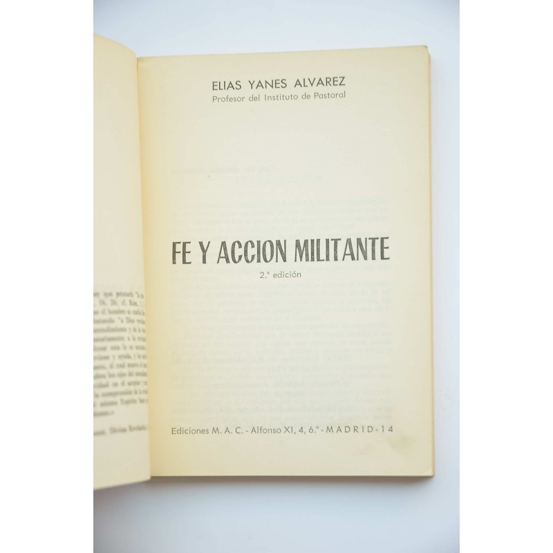 Fe y acción militante. Principios para una...