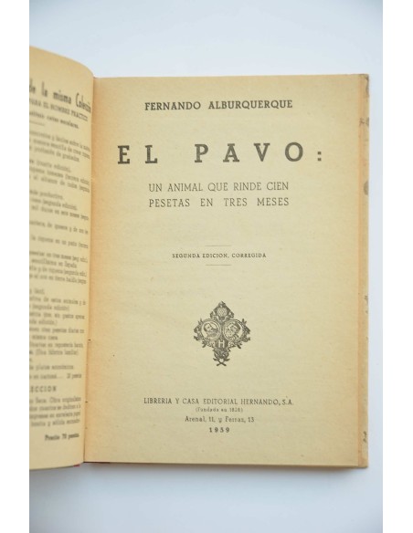 El pavo. Una ave que rinde cien pesetas en tres meses