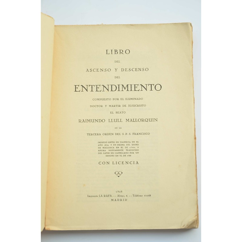 El libro del ascenso y descenso del entendimiento