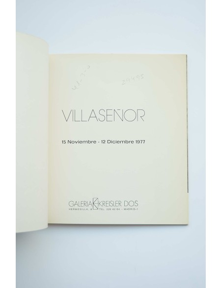 Villaseñor. Cátalogo de exposiciones, Galeria Kreisle Dos, 1997, Madrid
