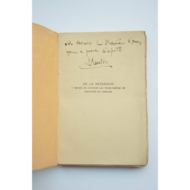 De la necesidad y medios de sustituir las penas...