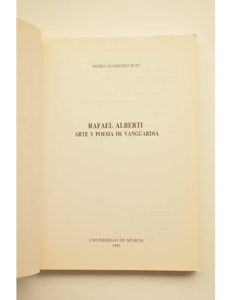 Rafael Alberti. Arte y poesía de vanguardia