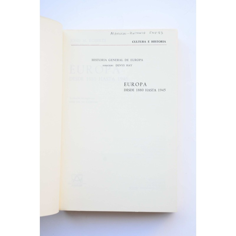 Europa desde 1880 hasta 1945