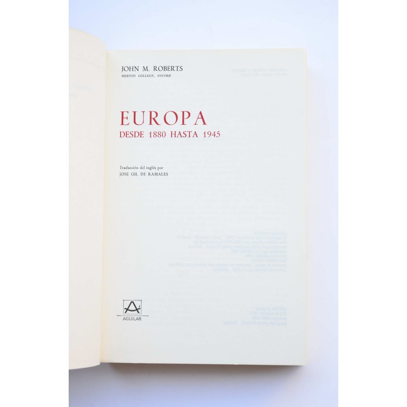 Europa desde 1880 hasta 1945