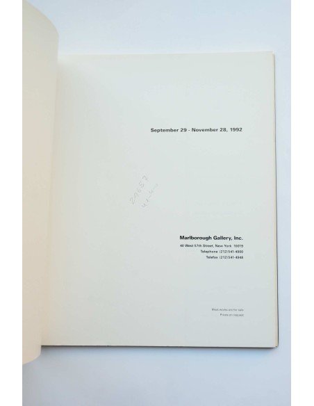 Modern sculpture : catálogo de exposiciones:: Marlborough Gallery, 1992