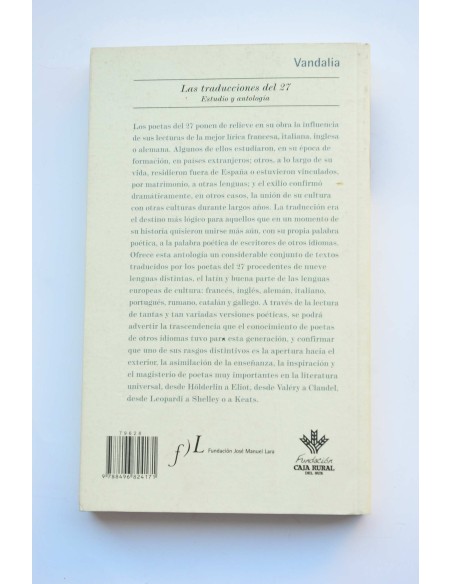 Las traducciones del 27. Estudio y antología