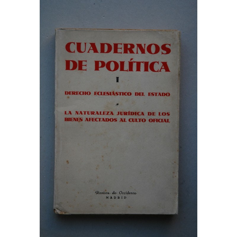 CUADERNOS DE POLÍTICA. I