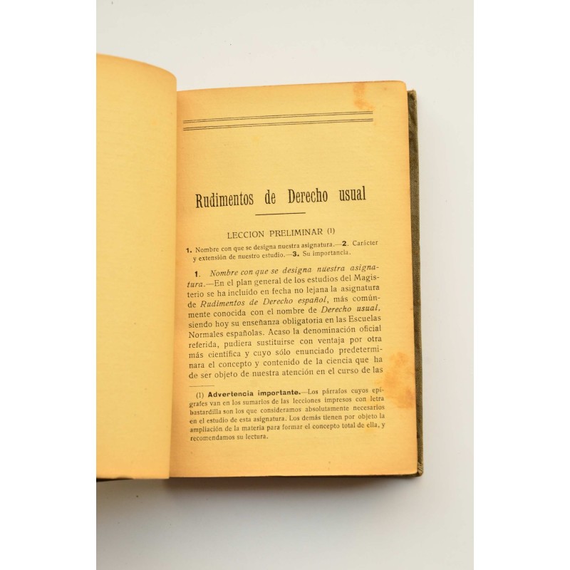 Rudimentos de derecho y nociones de economía...