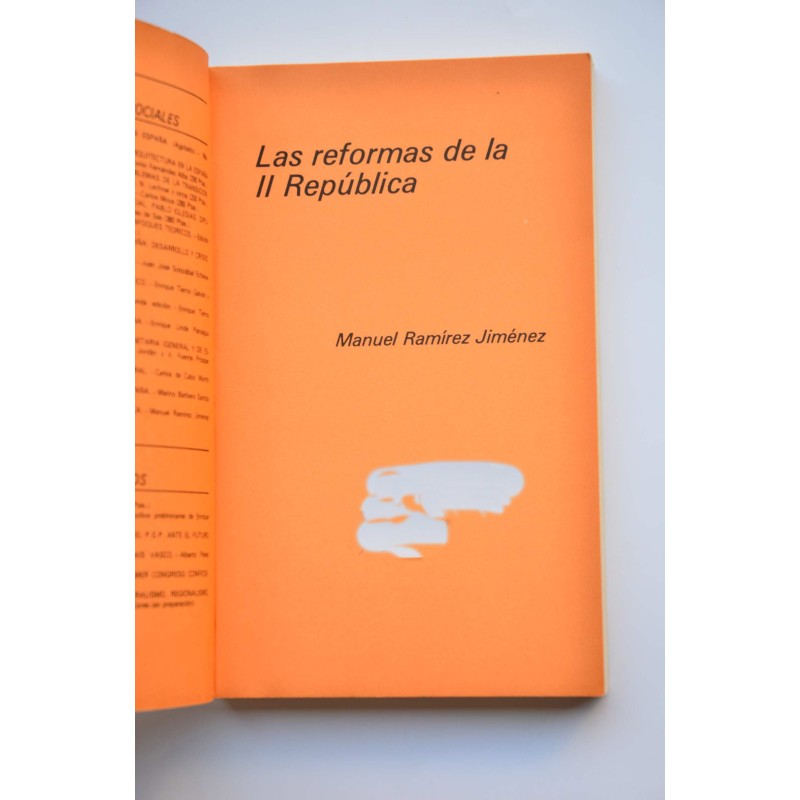 Las reformas de la II República