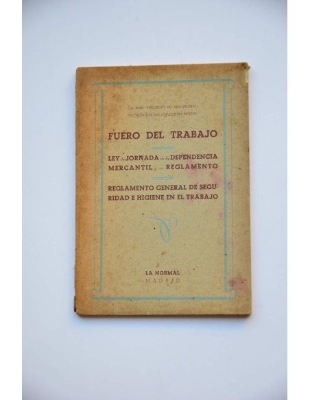 Fuero del Trabajo, y otras leyes