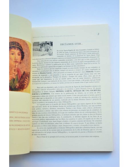 Ágora. Papeles de arte gramático. Vol. 1, 2013. Monográfico especial. Dionisia García