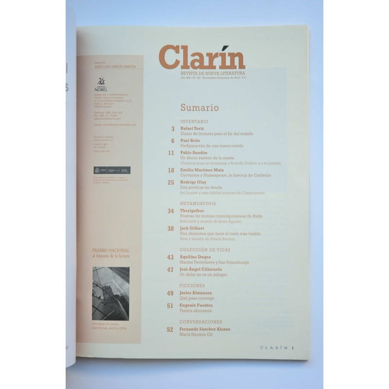 Clarín : revista de nueva literatura - Año XXI...