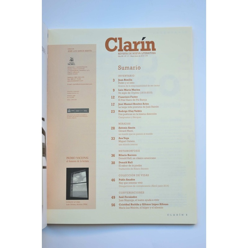 Clarín : revista de nueva literatura - Año XX -...